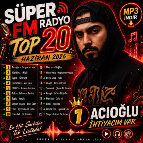 Çeşitli Sanatçılar Yeni Süper FM Radyo Top 20 (Haziran 2026) Full Albüm İndir