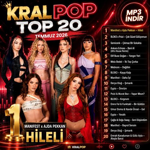 Çeşitli Sanatçılar Yeni Kral Pop Top 20 Temmuz 2026 Full Albüm İndir