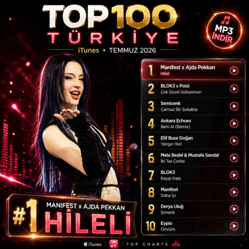 Top 100 Türkiye (iTunes) Temmuz 2026 İNDİR Çeşitli Sanatçılar - Top 100 Türkiye (iTunes) Temmuz 2026 (2026) Full Albüm İndir