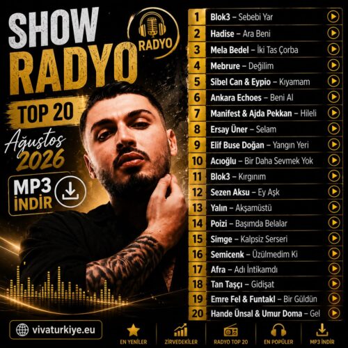 Çeşitli Sanatçılar Yeni Show Radyo Top 20 (Ağustos 2026) Full Albüm İndir Çeşitli Sanatçılar Yeni Show Radyo Top 20 (Ağustos 2026) Full Albüm İndir